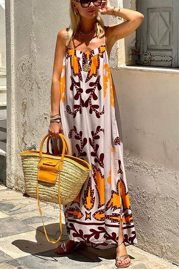 SPAGHETTI STRAP BACKLESS MAXI DRESS