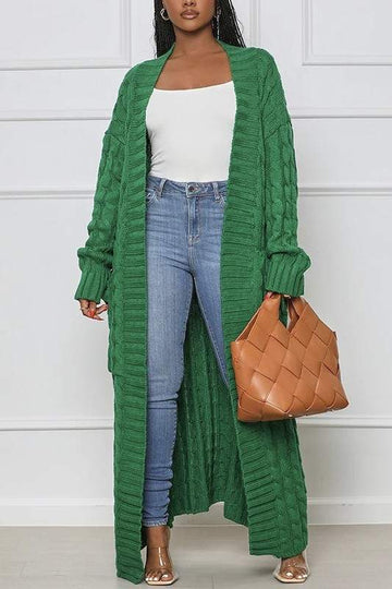 OPEN FRONT MAXI CARDIGAN