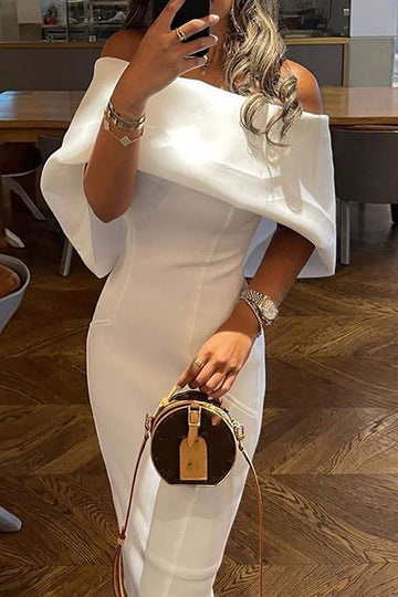 Fashionable Off-Shoulder Evening Dress