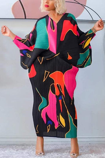 Colorful Long Dress, Stylish Summer Fashion