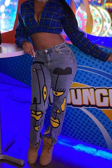 Stylish Womenâs Jean Bottoms in Funky Prints