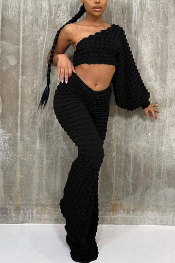 PUFFER PANTS AND SHIRT SET