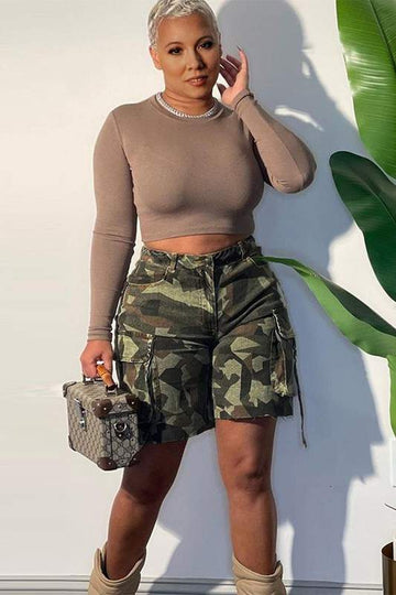 GEO CAMO CARGO SHORTS