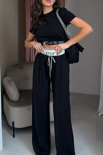 CROP TOP AND PANTS SET