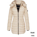   WOMEN S MID LENGTH SLIM FIT COTTON PADDED JACKET WARM DOWN COTTON PADDED JACKET