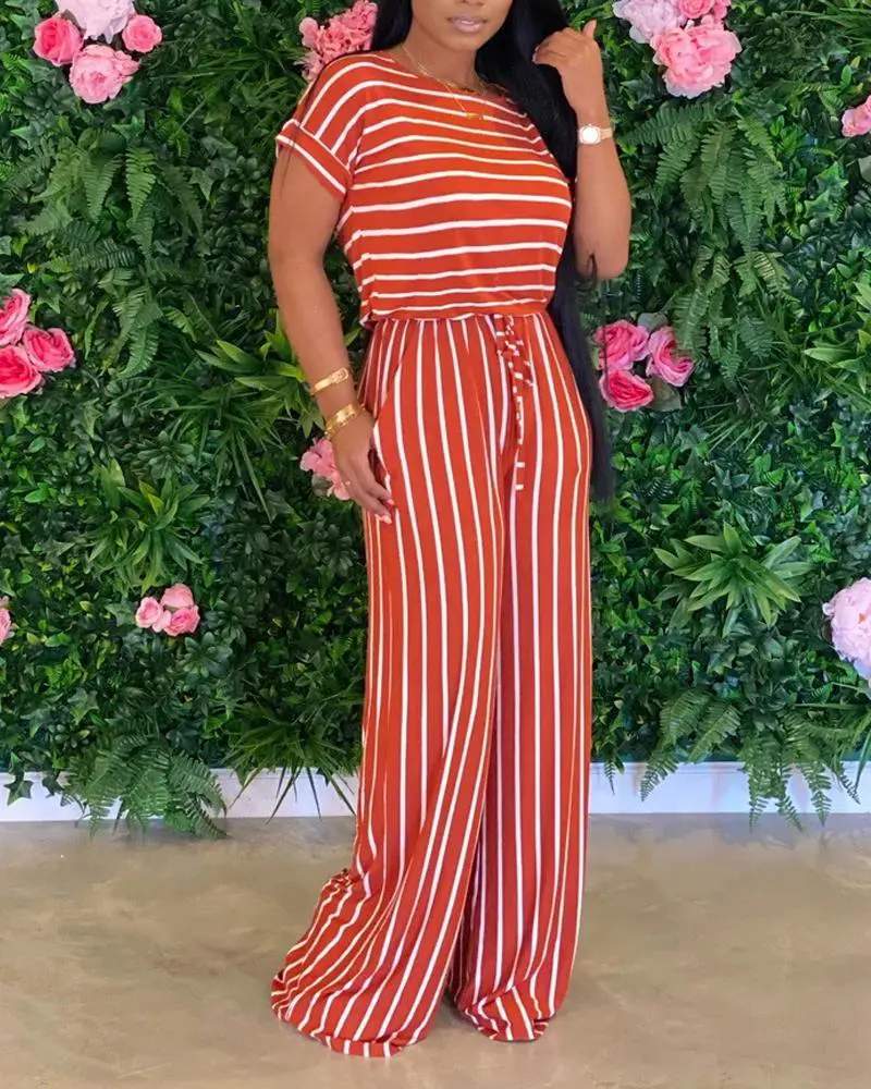 Boho Chic Striped Jumpsuit, Versatile Summer Style