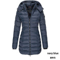   WOMEN S MID LENGTH SLIM FIT COTTON PADDED JACKET WARM DOWN COTTON PADDED JACKET