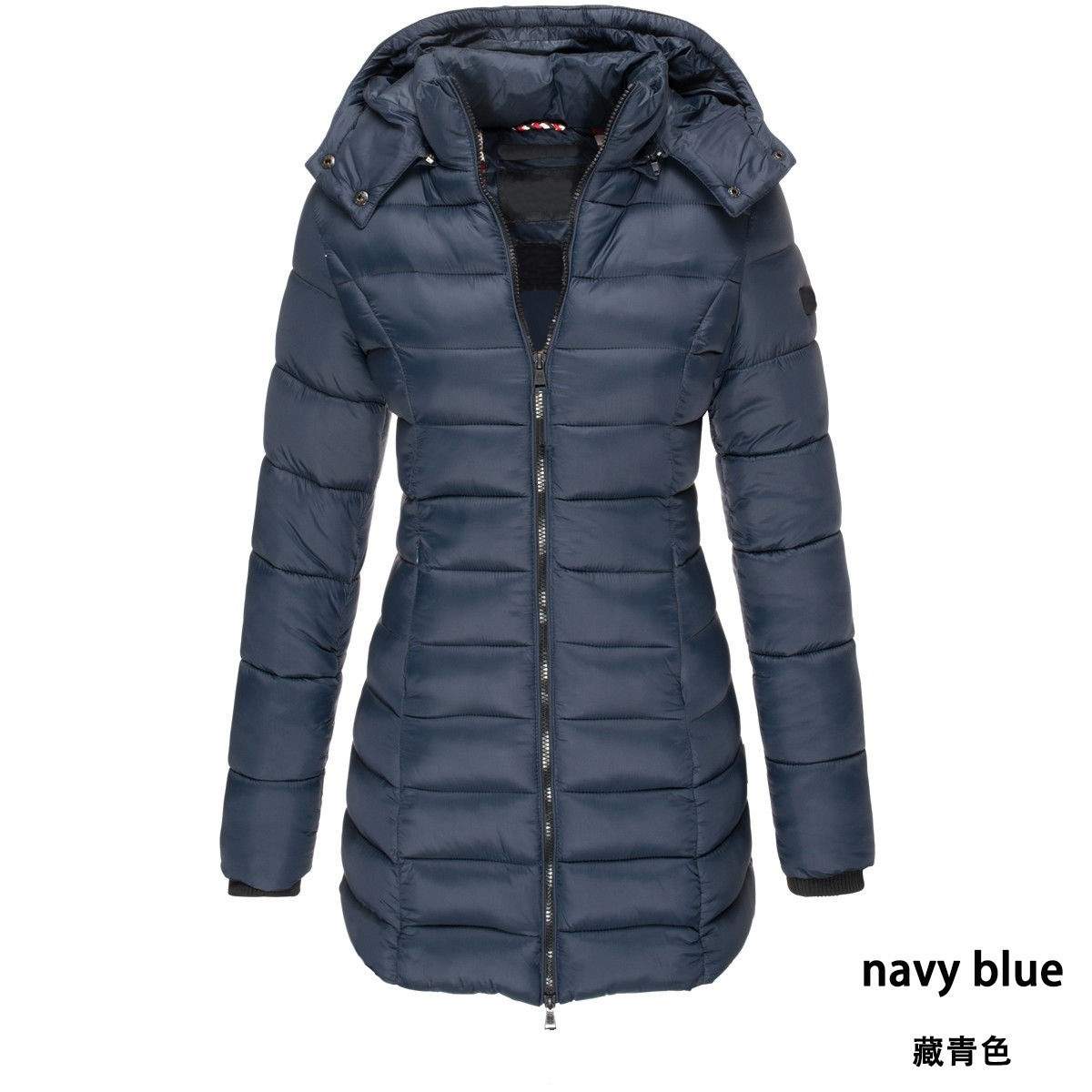   WOMEN S MID LENGTH SLIM FIT COTTON PADDED JACKET WARM DOWN COTTON PADDED JACKET