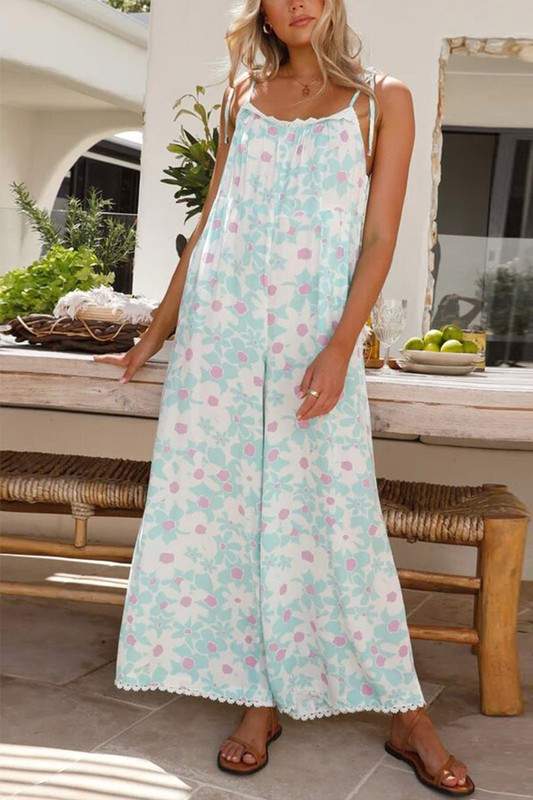 PRINTED SLEEVELESS JUMPSUIT