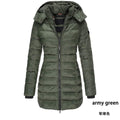   WOMEN S MID LENGTH SLIM FIT COTTON PADDED JACKET WARM DOWN COTTON PADDED JACKET