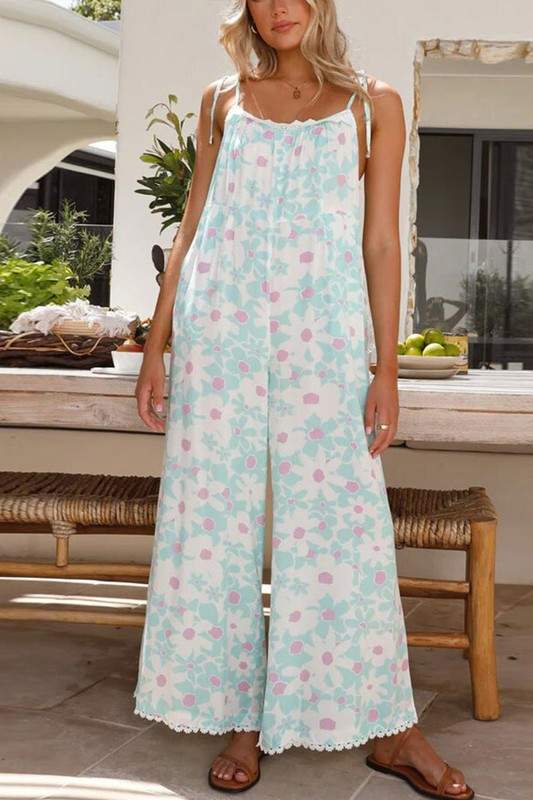 PRINTED SLEEVELESS JUMPSUIT