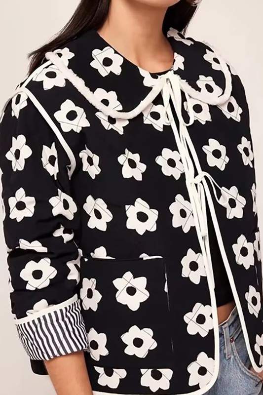 FLORAL PRINTED PADDED JACKET