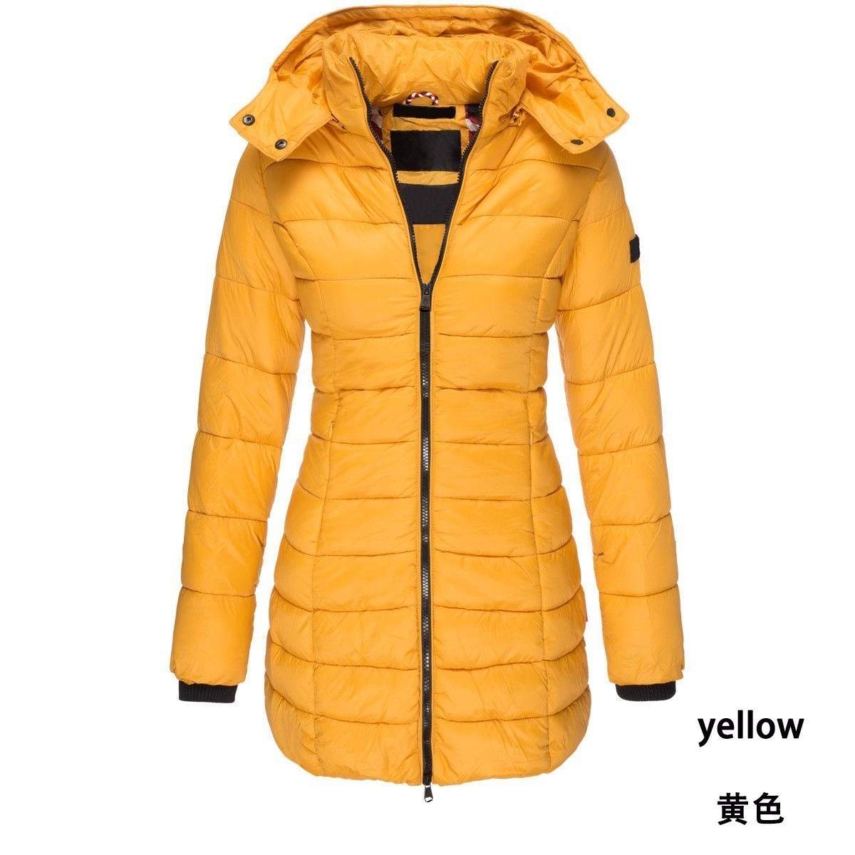   WOMEN S MID LENGTH SLIM FIT COTTON PADDED JACKET WARM DOWN COTTON PADDED JACKET