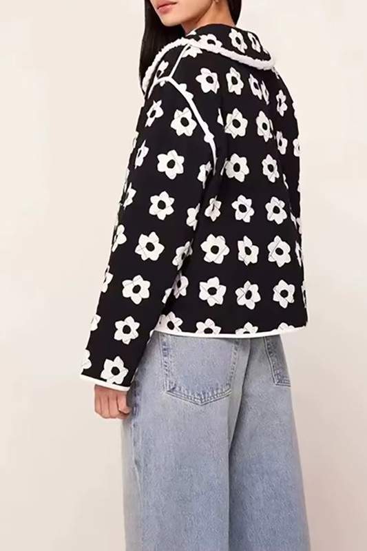FLORAL PRINTED PADDED JACKET