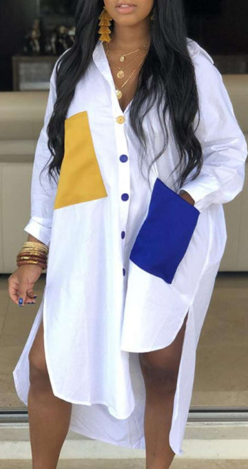 Versatile Color-Block Maxi Dress