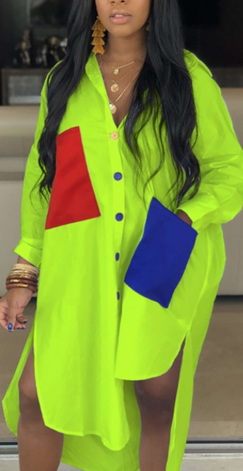 Versatile Color-Block Maxi Dress