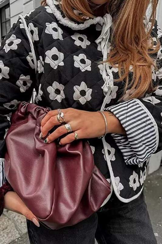 FLORAL PRINTED PADDED JACKET