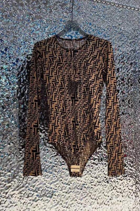 LETTER PRINTED MESH BODYSUIT