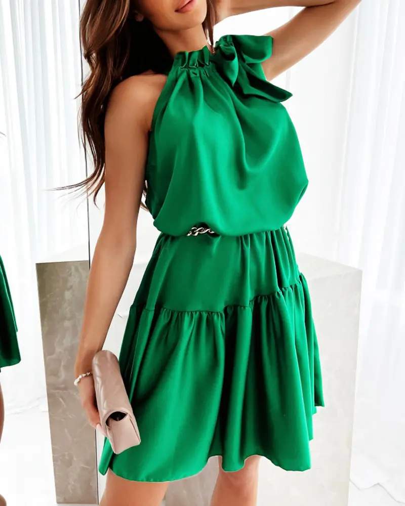 Trendy Halter Dress, Women's Casual Summer Style