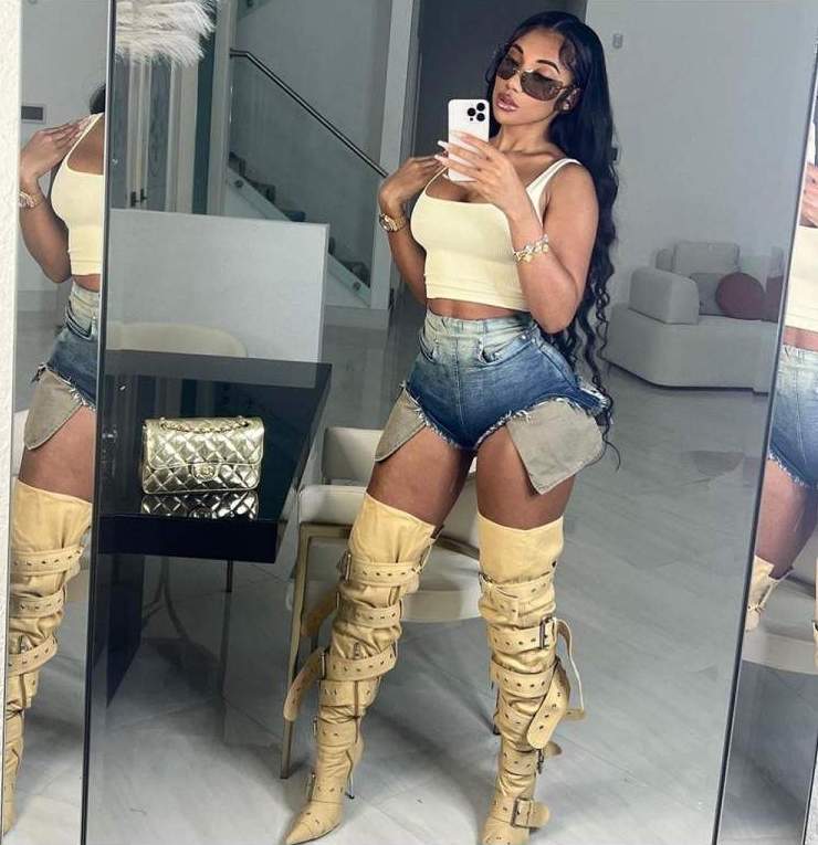 Fashionable Crop Top and Thigh-High Boots