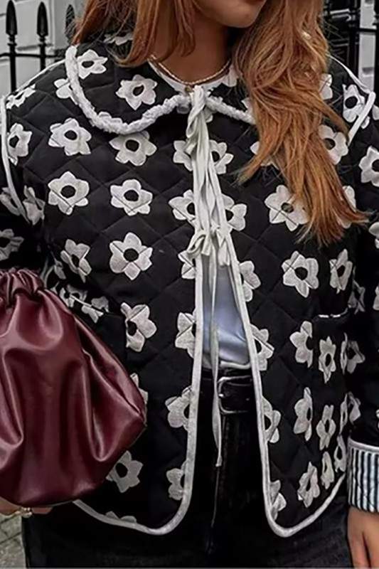 FLORAL PRINTED PADDED JACKET