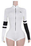 MOCK NECK LONG SLEEVE ROMPERS