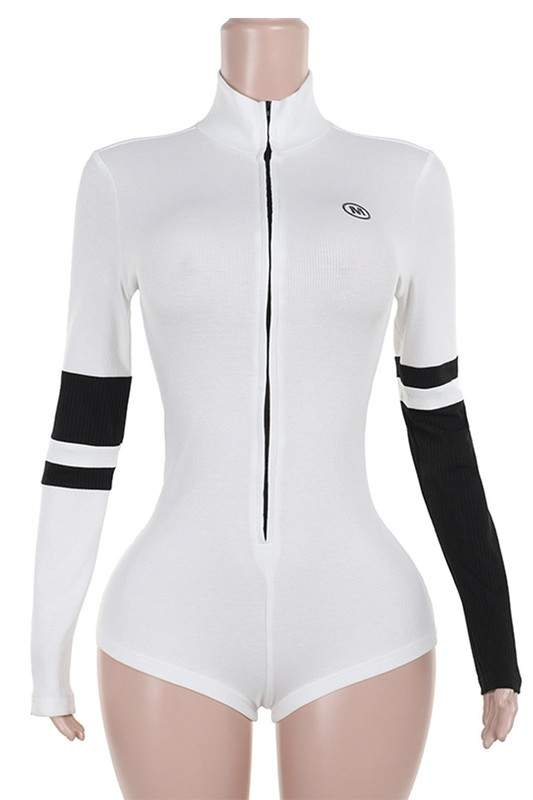 MOCK NECK LONG SLEEVE ROMPERS