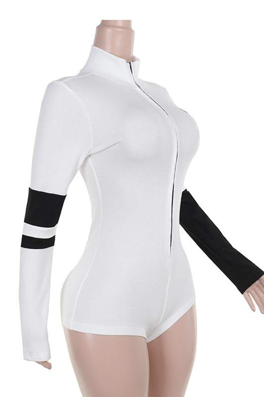 MOCK NECK LONG SLEEVE ROMPERS