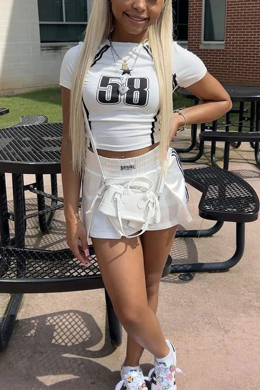 NUMBER PRINT SHORT SLEEVE TEE