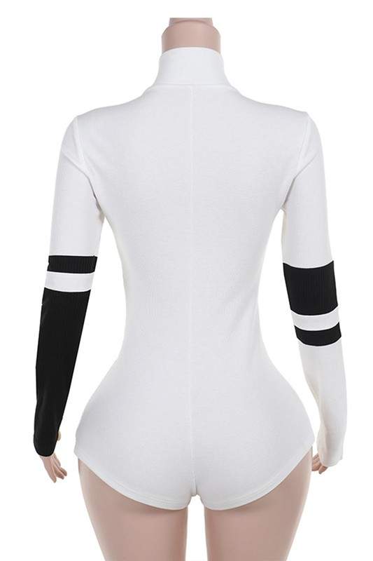 MOCK NECK LONG SLEEVE ROMPERS