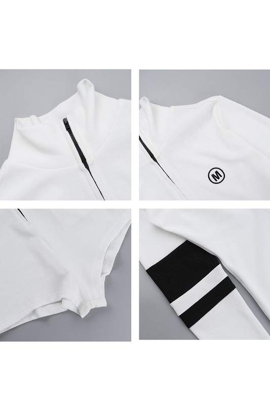 MOCK NECK LONG SLEEVE ROMPERS