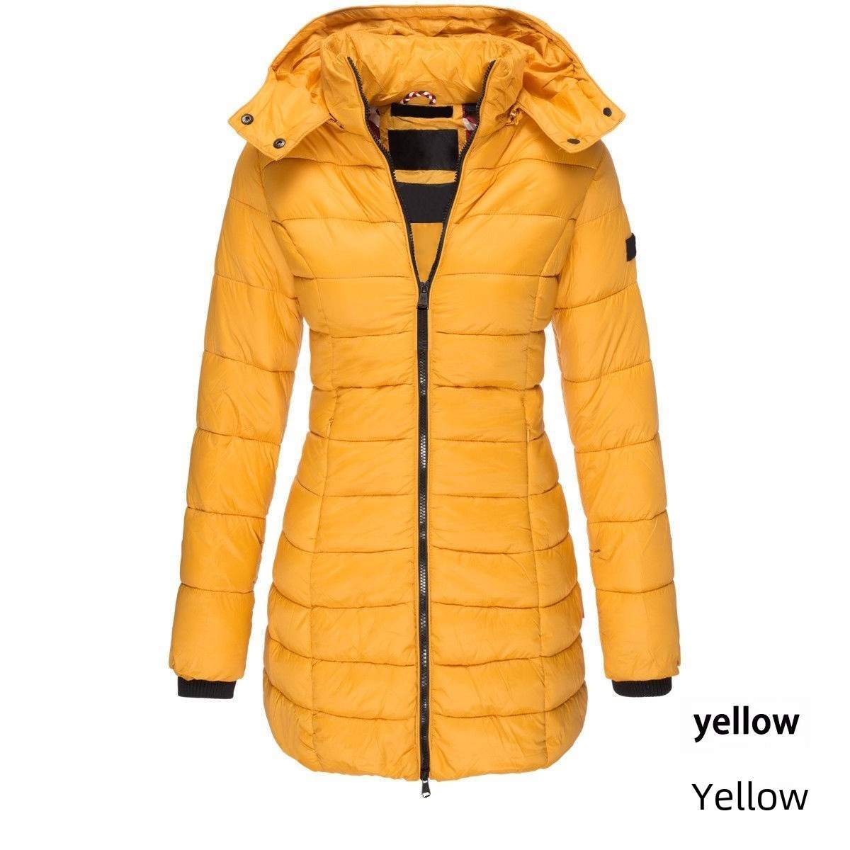   WOMEN S MID LENGTH SLIM FIT COTTON PADDED JACKET WARM DOWN COTTON PADDED JACKET