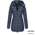   WOMEN S MID LENGTH SLIM FIT COTTON PADDED JACKET WARM DOWN COTTON PADDED JACKET