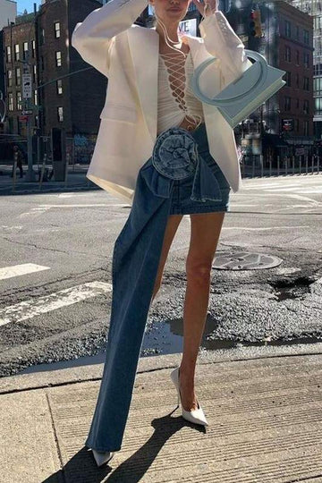 Stylish Denim Wrap: Statement Women’s Apparel