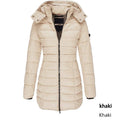   WOMEN S MID LENGTH SLIM FIT COTTON PADDED JACKET WARM DOWN COTTON PADDED JACKET