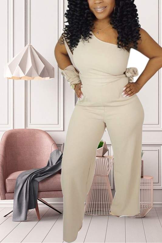 ONE SLEEVE BELTED JUMPSUITS