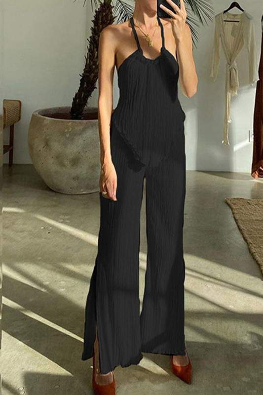 WRINKLES TOP AND PANTS SET