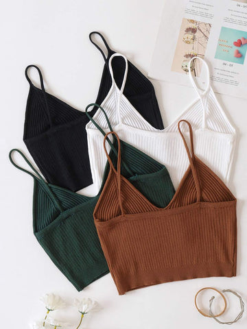 SOLID CROP KNIT TOP