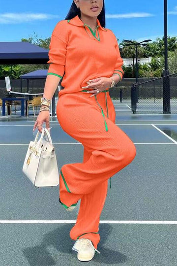 KNITTED SHIRT AND PANTS SET
