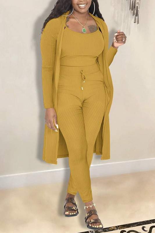 Crop Long Sleeve Open Front Cardigan Bodycon Jogger Pants Tracksuit Sets