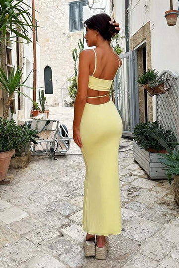 SOLID CAMI MIDI DRESS