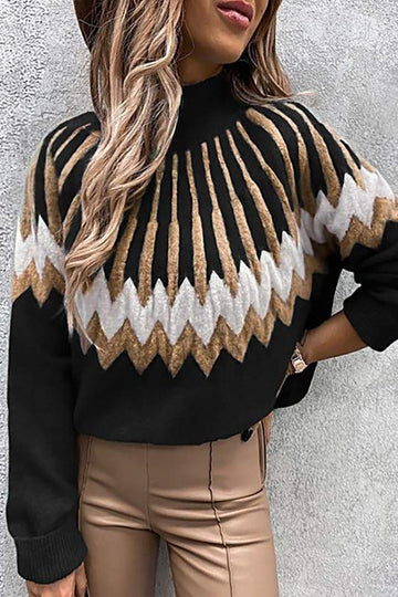KNIT MOCK NECK SWEATER