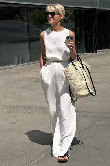 TANK CROP TOP AND PANTS SET