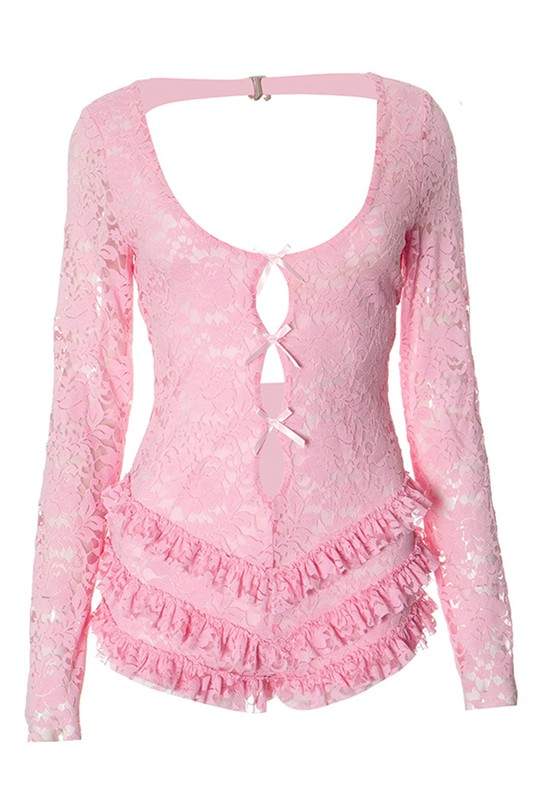 LACE SHEER ROMPER
