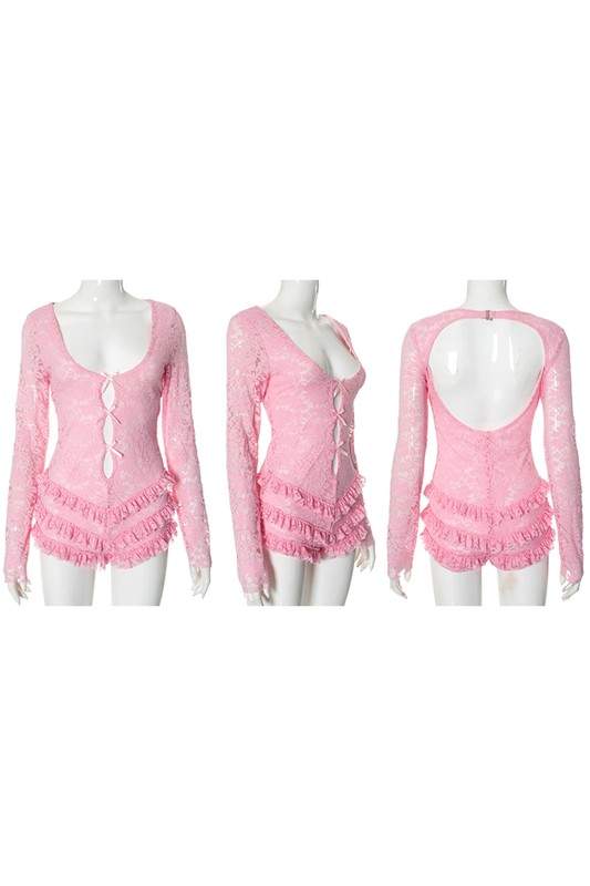 LACE SHEER ROMPER
