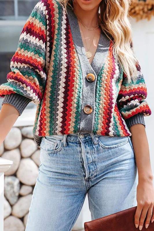 BUTTON FRONT KNIT CARDIGAN