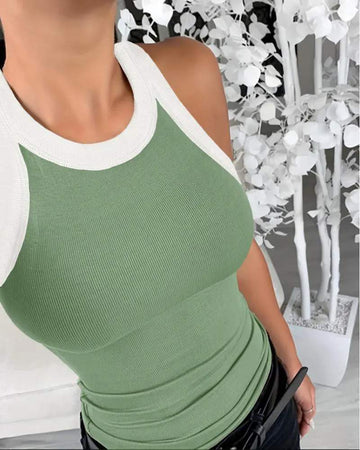 Versatile Women's Tank Top, Trendy Ribbed Apparel