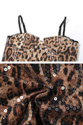 LEOPARD SEQUINS CROP CAMI TOP