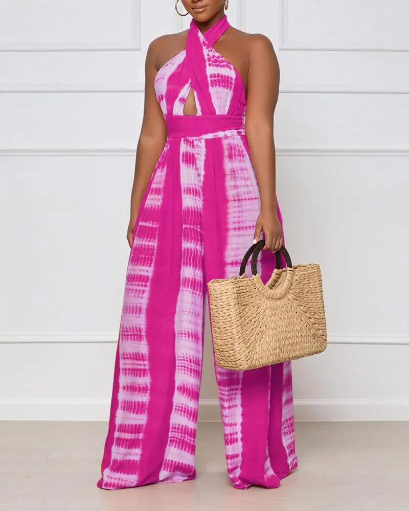 Comfortable Maxi Dress Stylish Halter Jumpsuit