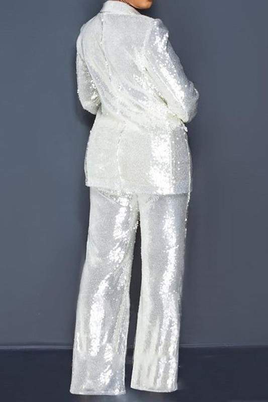 SEQUINS SHIRT AND PANTS SET